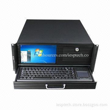 Rack Mount Industrial Computer, 4U, 9" LCD Workstation, Core 2 Duo P7550 CPU/2GB RAM/320GB HDD